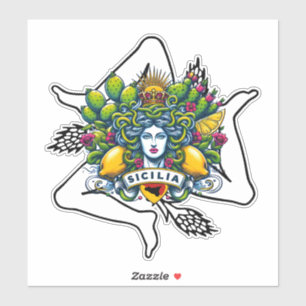 Sicilian Trinacria Aufkleber