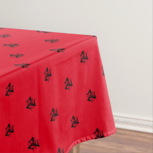 Sicilian Trinacria Black Tablecloth Tischdecke