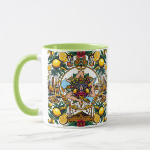 Sicilian Trinacria Design Tasse