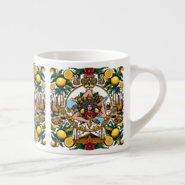 Sicilian Trinacria Espresso Cup Espressotasse (Von Creator hochgeladen)