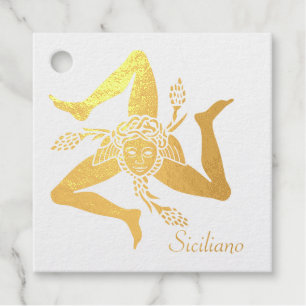 Sicilian Trinacria Ihr Text Geschenkanhänger