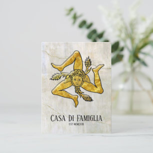 Sicilian Trinacria Ihr Text Postkarte