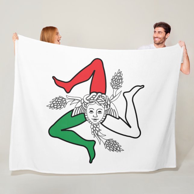 Sicilian Trinacria Medusa Design Fleecedecke (Beispiel)