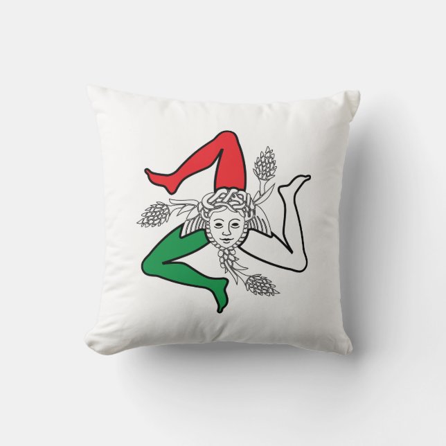 Sicilian Trinacria Medusa Design Kissen (Vorderseite)