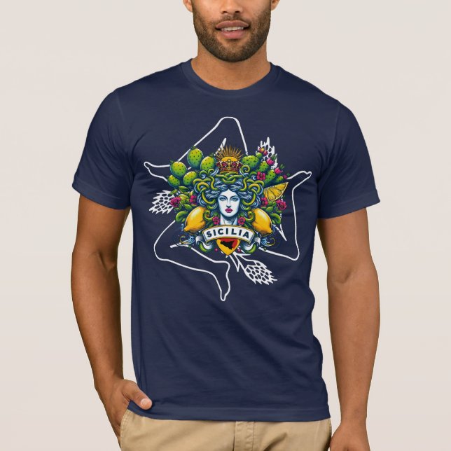 Sicilian Trinacria T - Shirt (Vorderseite)