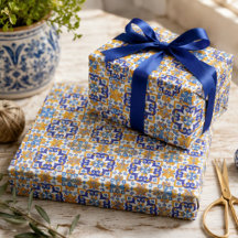 Sicilian Vibrant Majolica Scrollwork Mediterranean