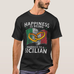 Sicilian Wedding Sicilia Heritage Flag Roots Cultu T-Shirt