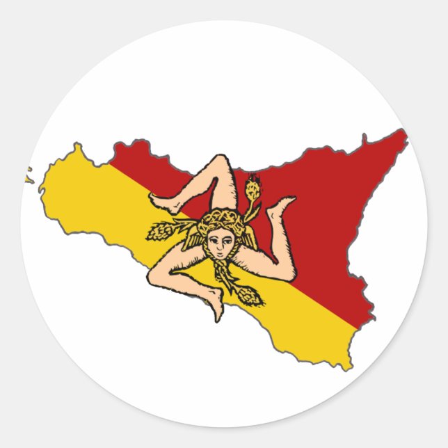 Sicily Flag Trinacria Sticker (Vorderseite)