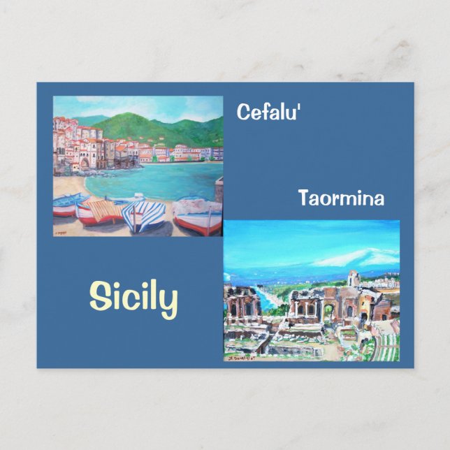 Sicily Postcard Postkarte (Vorderseite)