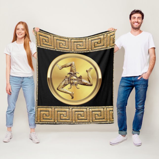 Sicily Symbol Blanket Fleecedecke (Beispiel)
