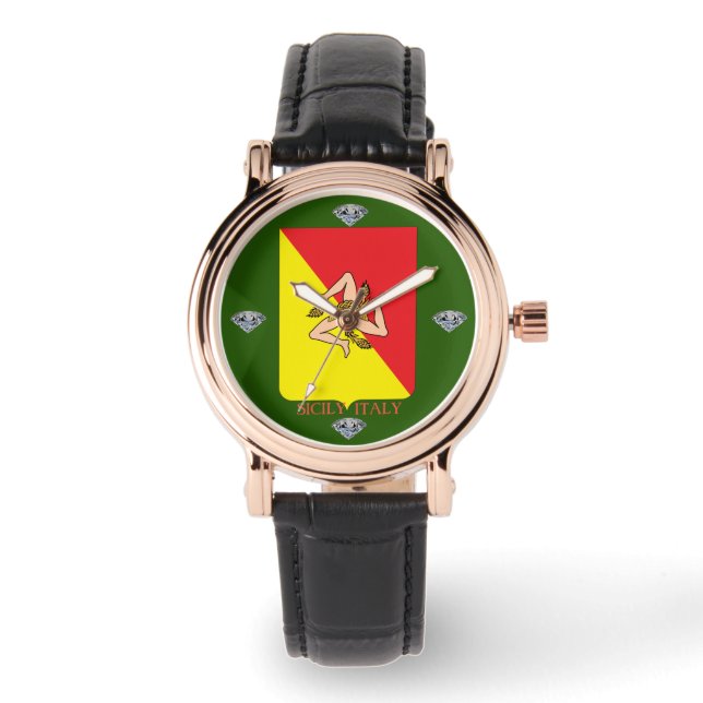 Sicily Wappen Watch Armbanduhr (Vorderseite)