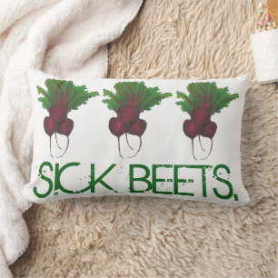 Sick Beets (Beats) Red Beet Vegetarian Funny Music Lendenkissen