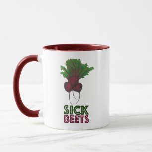 Sick Beets (Beats) Red Beet Vegetarian Funny Music Tasse