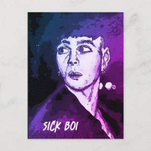 Sick Boi Ren Postkarte