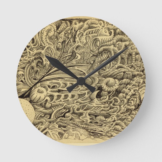Sick Chamber_by Brian Benson Runde Wanduhr (Vorderseite)