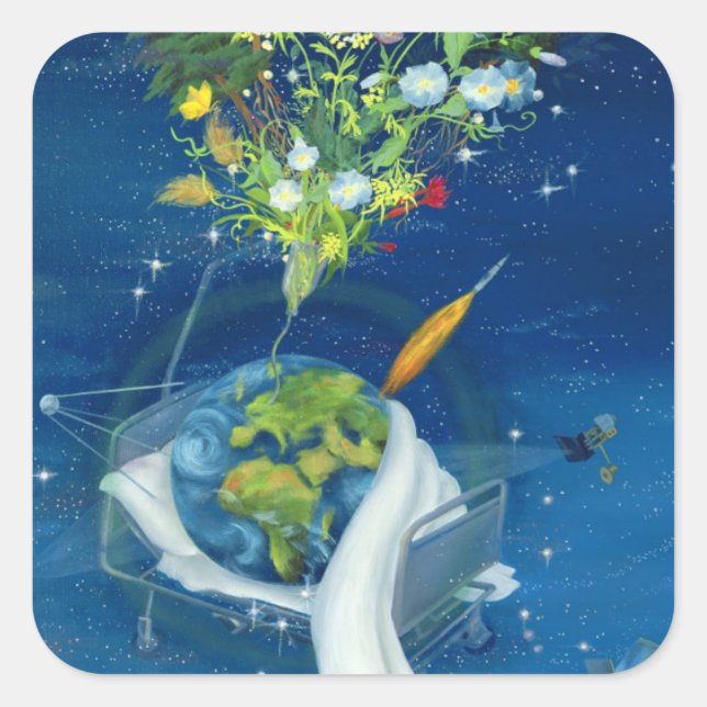 Sick Earth 2008 Quadratischer Aufkleber (Vorderseite)