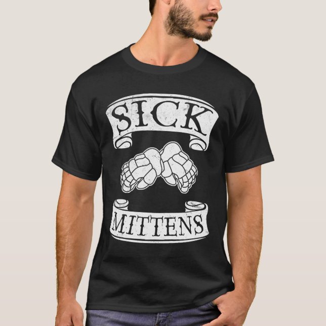 Sick Mittens Hockey Shirsey mit Backprint T-Shirt (Vorderseite)
