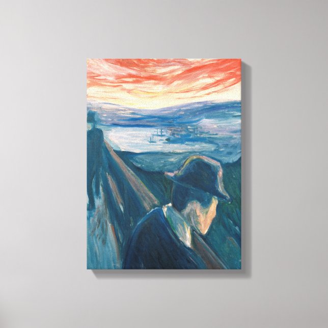 Sick Mood at Sunset, Despair (von Edvard Munch) Leinwanddruck (Vorderseite)