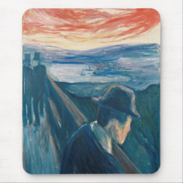 Sick Mood at Sunset, Despair (von Edvard Munch) Mousepad