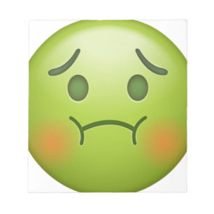 Sick Note Emoji Face Notizblock