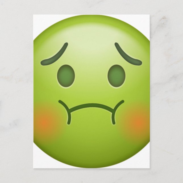 Sick Note Emoji Face Postkarte (Vorderseite)