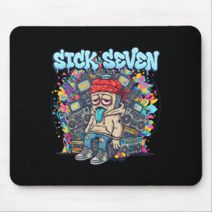 Sick Seven 67 Graffiti-Meme Six Seven Lustige Stra Mousepad