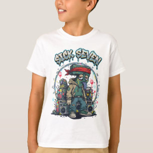 Sick Seven 67 Graffiti-Meme Six Seven Spaß-Straße  T-Shirt