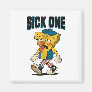Sick Seven 67 Halloween-Kostüm lustiger Wortwitz M Magnet