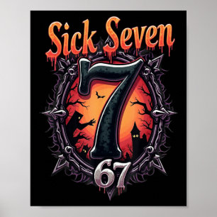 Sick Seven 67 Halloween-Kostüm Spaß Halloween Desi Poster