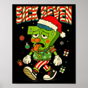 Sick Seven 67 Kostüm Lustiges Weihnachten Santa Mä Poster