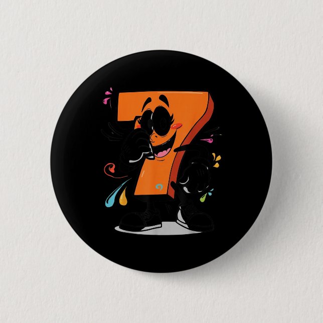 Sick Seven 67 Meme Brainrot Halloween-Outfit-Idee  Button (Vorderseite)