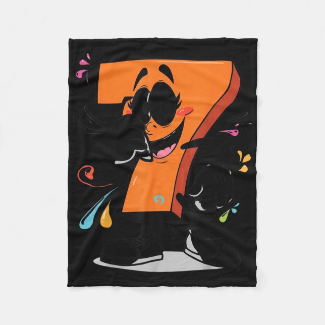 Sick Seven 67 Meme Brainrot Halloween-Outfit-Idee  Fleecedecke (Vorderseite)