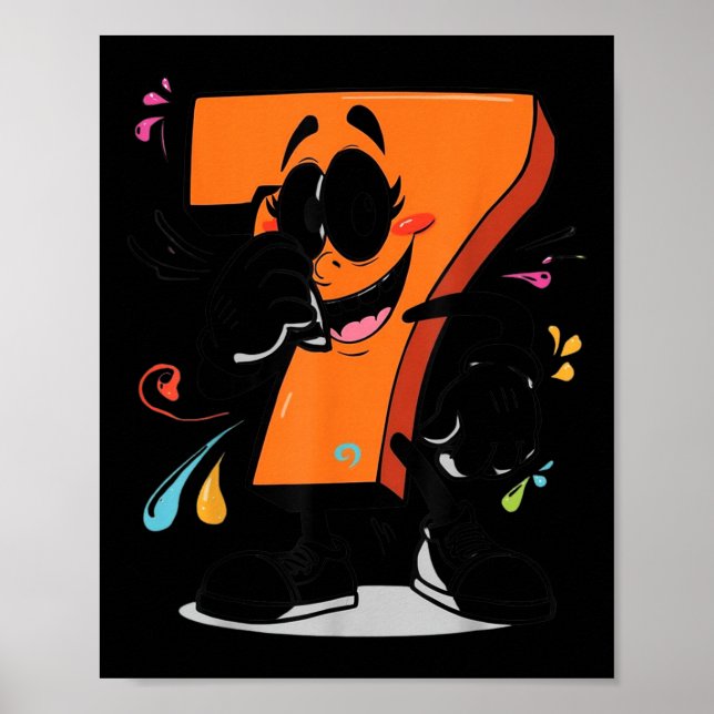 Sick Seven 67 Meme Brainrot Halloween-Outfit-Idee  Poster (Vorne)