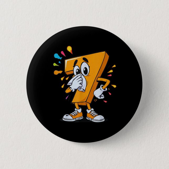 Sick Seven 67 Meme Halloween-Kostüm für Fans  Button (Vorderseite)