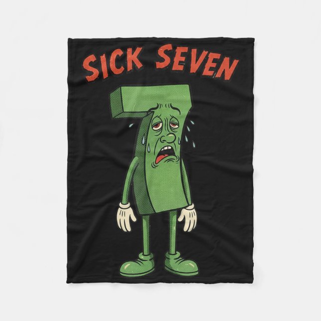 Sick Seven 67 Meme Halloween Kostüm Spaß Retro Hum Fleecedecke (Vorderseite)