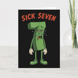 Sick Seven 67 Meme Halloween-Kostüm Spaß Retro Hum Karte