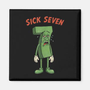 Sick Seven 67 Meme Halloween Kostüm Spaß Retro Hum Magnet