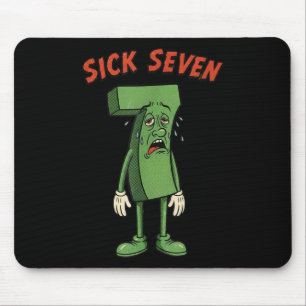 Sick Seven 67 Meme Halloween-Kostüm Spaß Retro Hum Mousepad