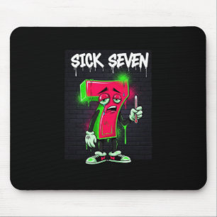 Sick Seven 67 Meme Halloween Kostüm Spaß Retro Hum Mousepad