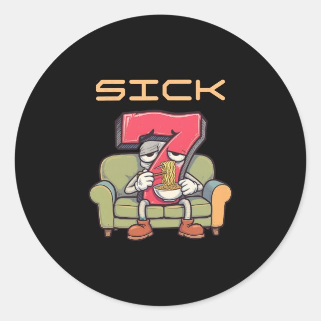 Sick Seven 67 Meme Six Seven 1  Runder Aufkleber (Vorderseite)
