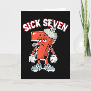 Sick Seven 67 Meme Six Seven Lustiger Wortwitz  Karte