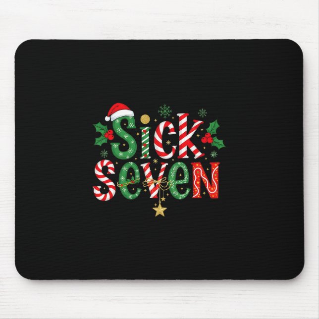 Sick Seven Funny Meme 67 Six Seven Funny Christmas Mousepad (Vorne)
