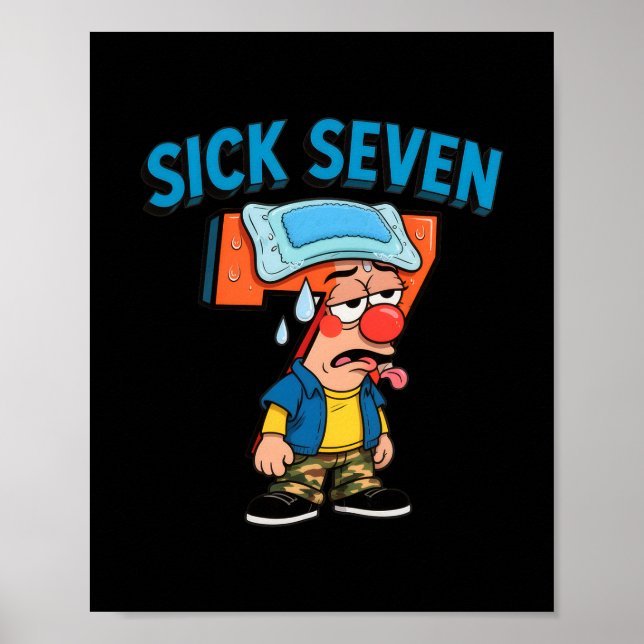 Sick Seven Funny Meme 67 Six Seven Halloween Costu Poster (Vorne)