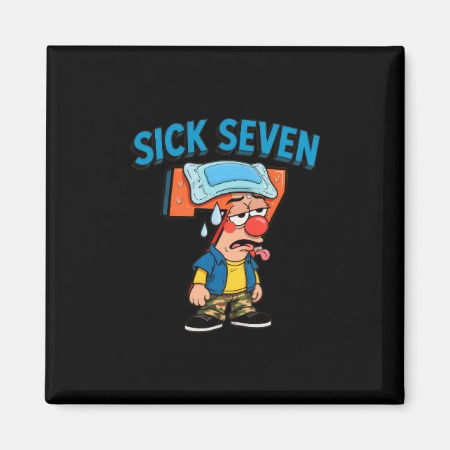 Sick Seven Lustiger Meme 67 Six Seven Halloween-Ko Magnet (Vorne)