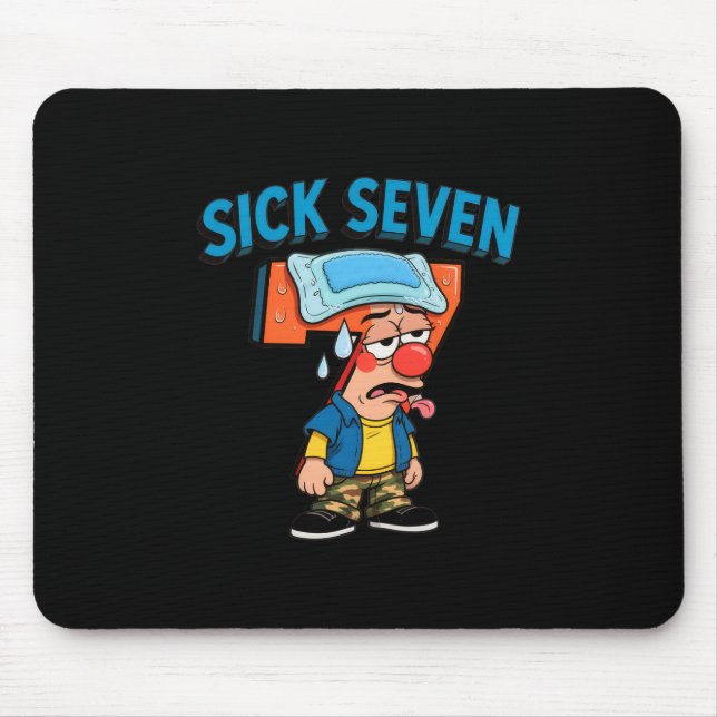 Sick Seven Lustiger Meme 67 Six Seven Halloween-Ko Mousepad (Vorne)