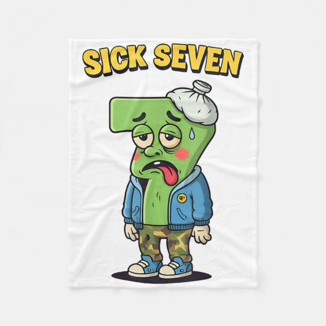 Sick Seven Lustiges Meme Trending 6 7 Halloween-Ko Fleecedecke (Vorderseite)