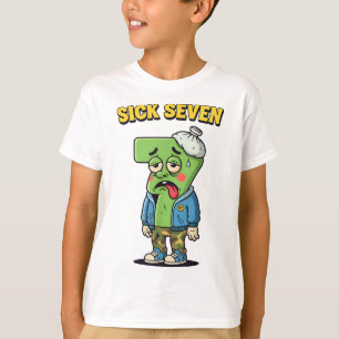 Sick Seven Lustiges Meme Trending 6 7 Halloween Ko T-Shirt