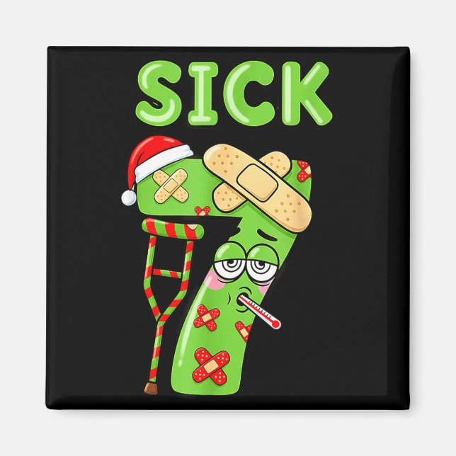 Sick Seven Meme 67 Number Santa Hat Christmas Men  Magnet (Vorne)