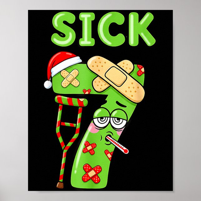 Sick Seven Meme 67 Number Santa Hat Christmas Men  Poster (Vorne)