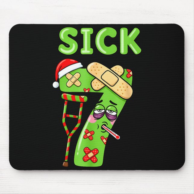 Sick Seven Meme 67 Six Seven Santa Hat Christmas P Mousepad (Vorne)